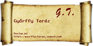 Győrffy Teréz névjegykártya